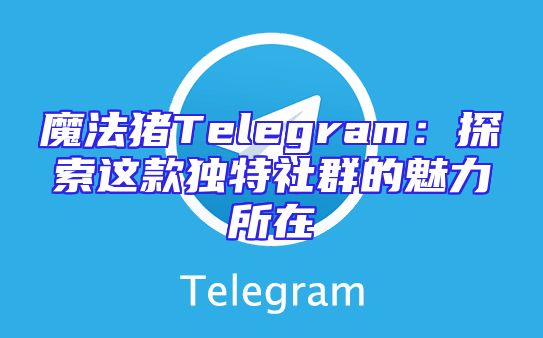 魔法猪Telegram：探索这款独特社群的魅力所在